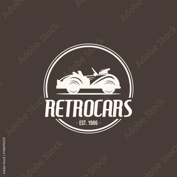 Obraz Retro car logo design template