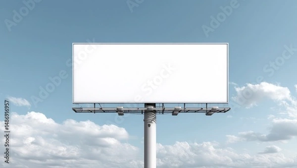 Fototapeta Canvas banner mockup for outdoor marketing, offering clean design space for custom content.