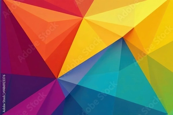 Fototapeta Geometric abstract shapes, bold colors, modern design , design, form