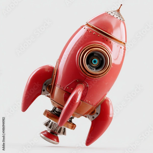 Obraz red robot toy