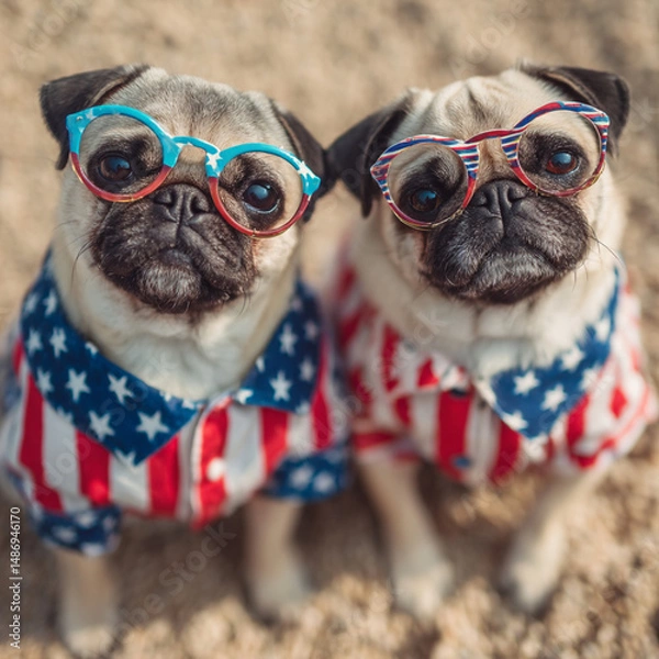 Obraz dog wearing sunglasses