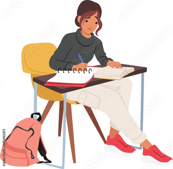 Fototapeta student studying