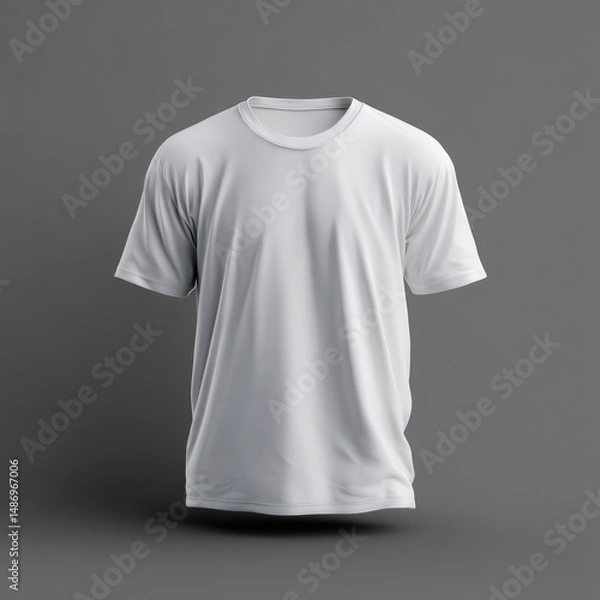 Fototapeta Use the blank area on this 3D rendered cartoon t-shirt mockup to insert your custom design.