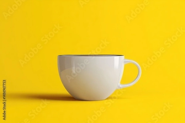 Fototapeta 3D rendered coffee cup mockup featuring a blank section to display your personalized branding.