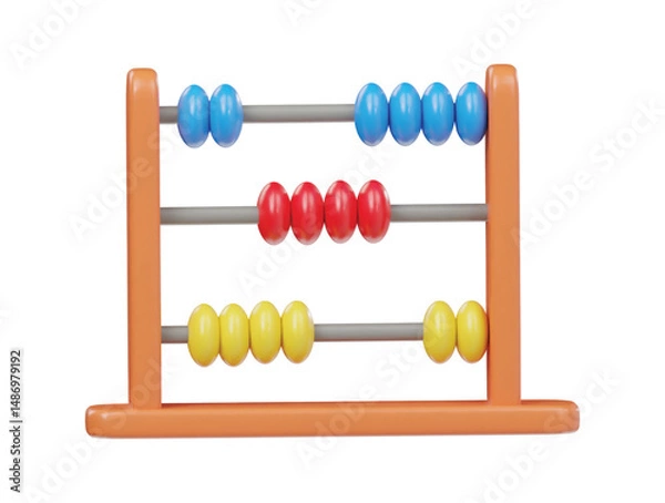 Fototapeta Abacus icon 3d render