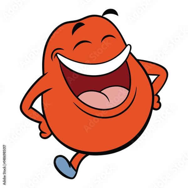 Fototapeta A belly-laugh is a deep, hearty laugh that comes from the stomach, often uncontrollable and full of joy, spreading happiness to everyone around.

