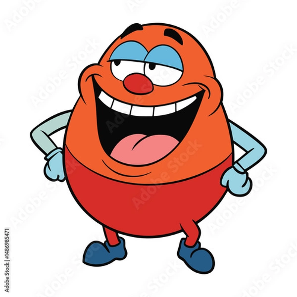 Fototapeta A belly-laugh is a deep, hearty laugh that comes from the stomach, often uncontrollable and full of joy, spreading happiness to everyone around.
