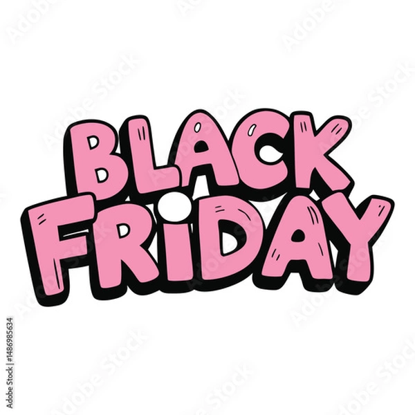 Fototapeta Celebrate Black Friday with style! Pink and golden balloons add a festive, glamorous touch to your sale, making discounts feel extra special and unforgettable.
