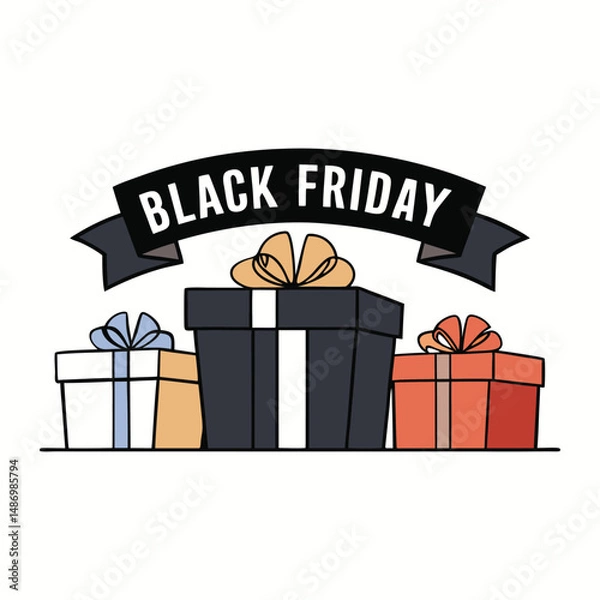 Fototapeta Celebrate Black Friday with style! Pink and golden balloons add a festive, glamorous touch to your sale, making discounts feel extra special and unforgettable.
