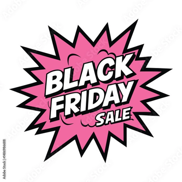 Fototapeta Celebrate Black Friday with style! Pink and golden balloons add a festive, glamorous touch to your sale, making discounts feel extra special and unforgettable.
