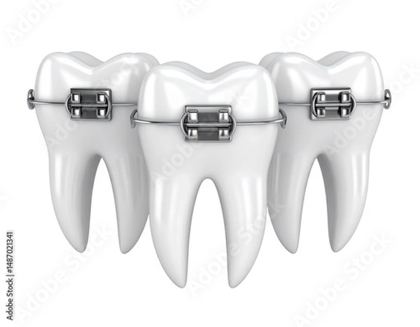 Fototapeta tooth on a white background