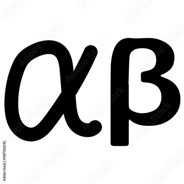 Fototapeta alfa beta icon