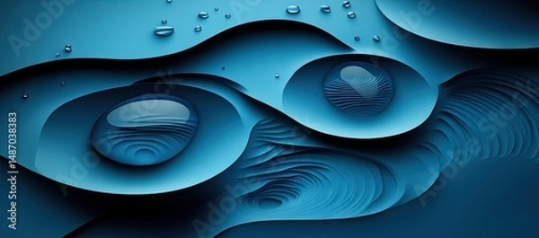 Obraz Abstract Deep Blue Design