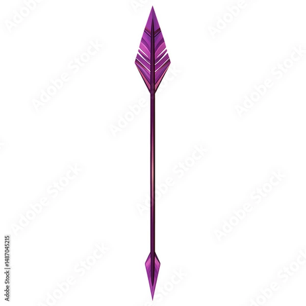 Fototapeta Contemporary Arrow with Minimal Sharp Vectors in Vi Isolated on Transparent Background