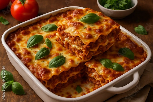 Obraz Delicious lasagna dish