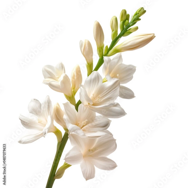 Fototapeta  tuberose isolated on white and transparent background.