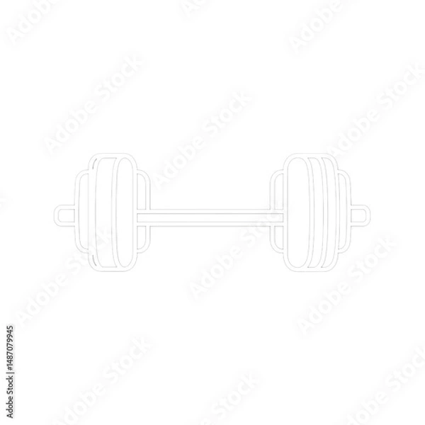 Fototapeta Dumbbell Outline Icon for Fitness Apps, Gym Logos & Workout Designs