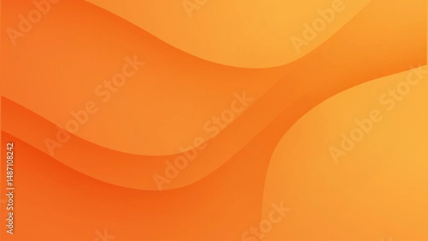 Fototapeta abstract background with orange waves. modern orange curved design