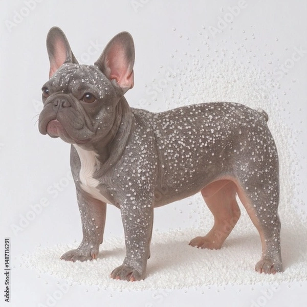 Obraz French Bulldog in stippling technique