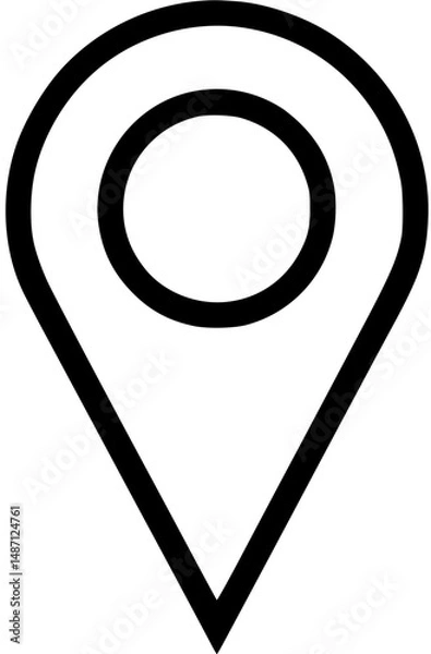 Obraz Location pinpoint icon with circle center