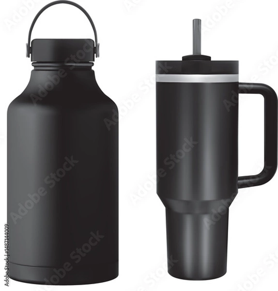 Obraz Mockup Cold storage glass