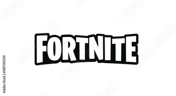 Fototapeta Bold Text Graphic Displayed on White Background