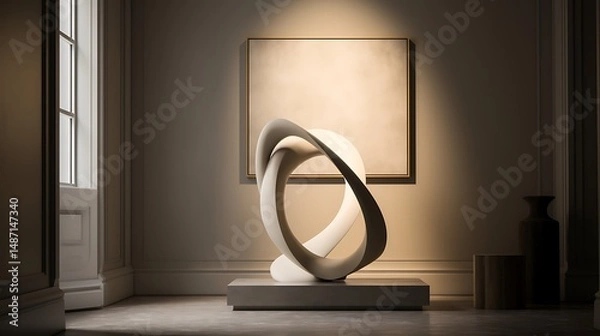 Obraz Modern sculpture in elegant interior.