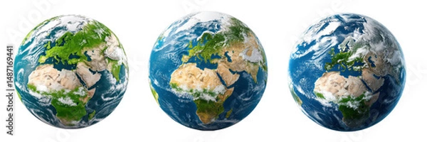 Obraz Stunning Earth Globe isolated on transparent background