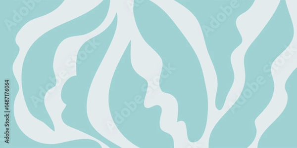 Obraz Groovy Waves Background. Psychedelic Abstract Curved Vector Background in 1970s Hippie Retro Style for Print on Textile, Wrapping Paper, Web Design. Pink, Orange, Beige Colors.