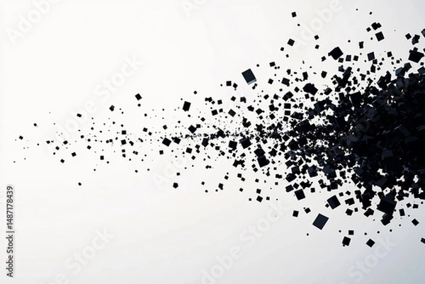 Fototapeta Simple sphere splitting into alternate timelines modern 3D style over white backdrop multiverse visual concept
