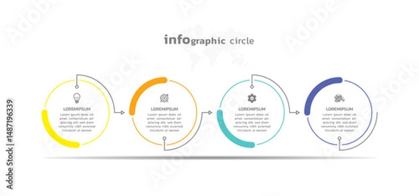Fototapeta Background business infographic elements for the presentation