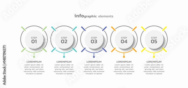 Fototapeta Background business infographic elements for the presentation