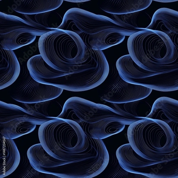 Fototapeta Abstract Flowing Line Seamless Pattern Background.