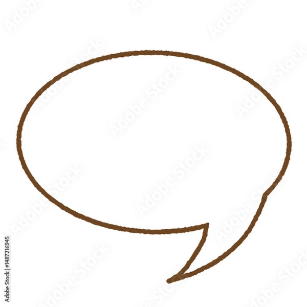 Obraz シンプルな丸いふきだしのイラスト