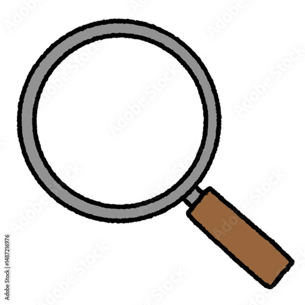 Obraz シンプルな検索アイコン　虫眼鏡のイラスト