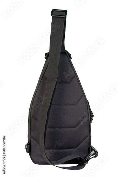 Obraz Unisex cross body bag with a large number of compartments and pockets.