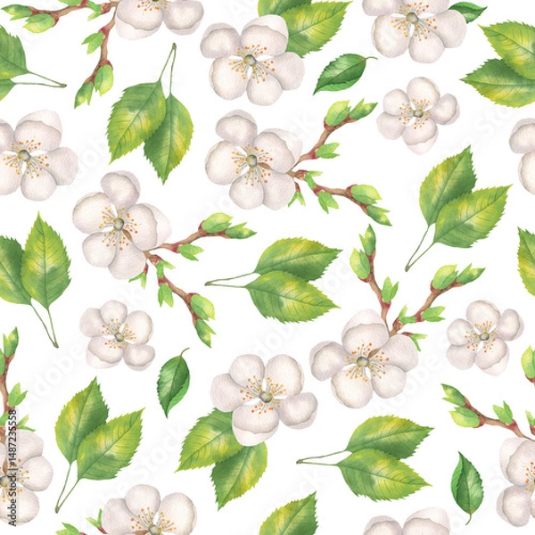 Fototapeta cherry blossom pattern