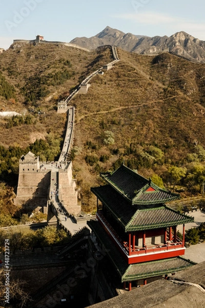 Obraz The Great Wall of China in Autumn.