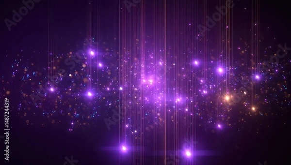 Fototapeta LED panel with cosmic dust effects and shifting star clusters, providing a cosmic, ethereal vibe.