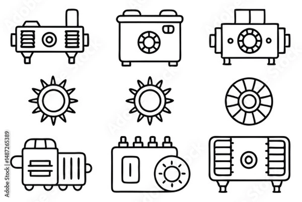 Obraz Generators Boost Industrial Line Art