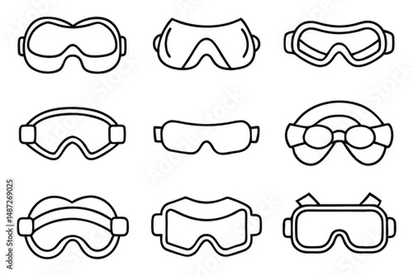 Obraz Goggles lab wear line art