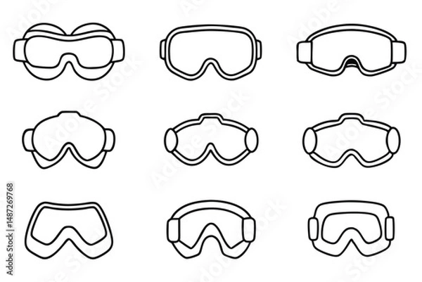 Obraz Goggles fashion style line art
