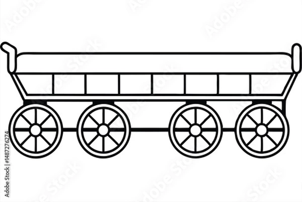 Obraz Gurneys wheeled cot Line art