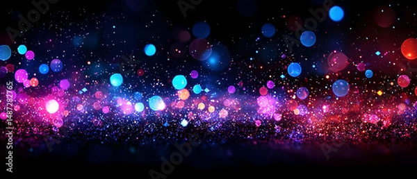 Fototapeta Colorful Abstract Bokeh Lights Background