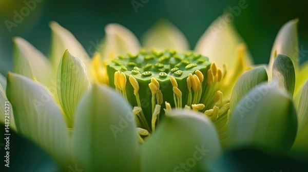 Fototapeta A close up view of a beautiful lotus flower