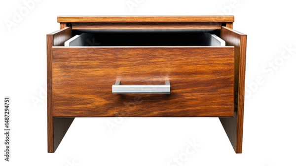 Obraz Wooden drawer furniture showcase interior design modern environment angled view minimalist concept