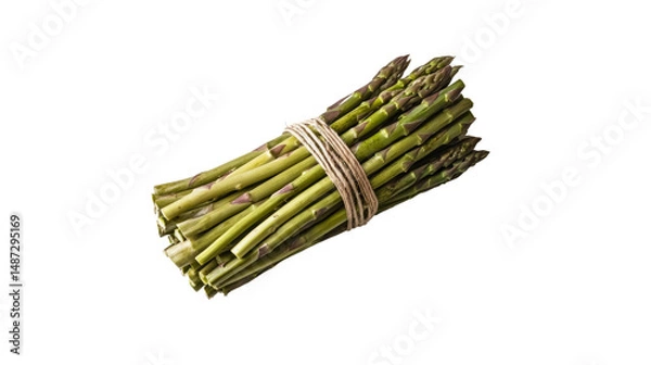 Obraz Harvesting fresh asparagus bundle local farm food photography bright outdoors close-up view healthy eating concept