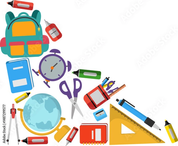 Obraz Colorful School Equipment Corner 