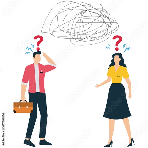 Obraz Misunderstanding Creating Workplace Confusion