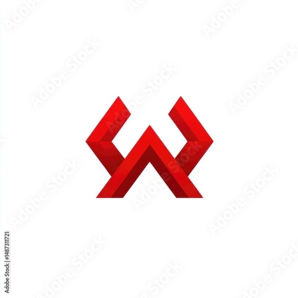 Fototapeta Bold, red, geometric  design for a .